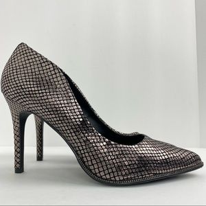 Call It Spring size 8.5 Women’s Mauve Metallic Animal Print Stiletto Heels